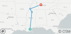  Les villes musicales d\'Amérique avec la Nouvelle-Orléans, Memphis et Nashville (de la Nouvelle-Orléans, LA à Nashville, TN) (2025) - 4 destinations 