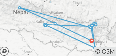  Kanchenjunga Circuit Trek North to South Base Camp. - 17 destinations 