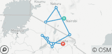  Circuit de 9 jours à Amboseli, Nakuru, Masai Mara, Serengeti et Ngorongoro - 10 destinations 