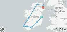  Landwegen van Ierland – in kleine groep – eindpunt Belfast – 12 dagen (13 bestemmingen) - 13 bestemmingen 