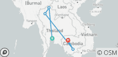  Voyages classiques enThaïlande et au Cambodge - 12 jours - Circuit privé - 9 destinations 