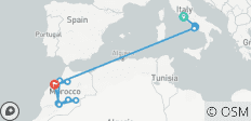  16 – Dag Rome, de Amalfikust, Casablanca, Ouarzazate, Erfoudagenen meer - 16 bestemmingen 