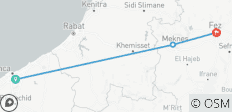  Casablanca, Meknès, Fès et plus encore en 4 jours. - 3 destinations 