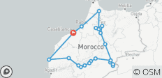  Kaiserliche Städte und marokkanische Wüste ab Casablanca 12 Tage - 22 Destinationen 