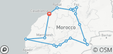  Circuit privé de 13 jours au Maroc - 17 destinations 