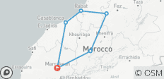  Marrakech, Casablanca, Rabat, Meknès, Fès, Beni Mellal et plus encore en 8 jours - 6 destinations 