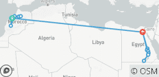  Sahara de l\'ouest à l\'est en 16 jours - 17 destinations 