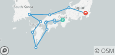  Descubrimiento de la costa de Japón De Osaka a Tokio (2025) - 13 destinos 