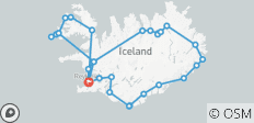  Circuit combiné autour de l\'Islande et des Westfjords d\'Islande - 17 jours - 38 destinations 