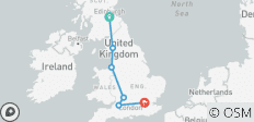  Côtes et campagnes d\'Angleterre avec Édimbourg, Liverpool et Londres (d\'Édimbourg à Londres) (2025) - 6 destinations 