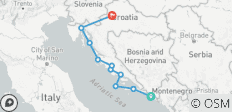  Adriatische Küste und Dalmatinische Inseln Dubrovnik nach Zagreb - 10 Destinationen 