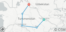  Circuit de groupe au Turkménistan (voyage en Asie centrale) - 5 destinations 