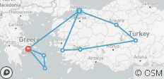  Circuito otomano: Estambul, Ankara, Capadocia, Pamukkale, Éfeso, Esmirna, Atenas, Mykonos, Santorini y mucho más. - 10 destinos 