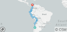  Circuit terrestre en groupe de Santiago à Carthagène - 20 destinations 