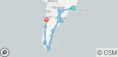  Circuit terrestre en groupe de Rio de Janeiro à Santiago - 14 destinations 