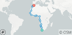  Cape Town to Fes (23 weeks) Trans Africa - 23 destinations 