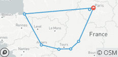  Circuit guidé de 5 jours : transferts aéroport/hôtel aller-retour + visite guidée de 2 jours du Mont Saint Michel et des Châteaux de la Loire + visite guidée de Versailles (PVM2OR) - 9 destinations 