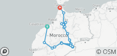  Circuit privé de 12 jours au Maroc de Casablanca à Chefchaouen Camp de visite des villes impériales dans le désert - 20 destinations 