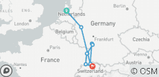  Tulips &amp; the Rhine 2025 - 8 Days (from Amsterdam to Zurich) - 9 destinations 