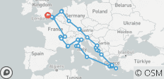  Europese Avonturier (Standaard, Start Parijs) - 42 bestemmingen 
