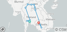  Thailand, Laos und Kambodscha Abenteuer (16 Tage, Intra Tour Air Phnom Penh To Siem Reap) - 12 Destinationen 