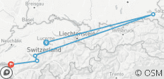  GoldenPass Express from Lucerne to Montreux - 5 destinations 