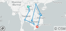  Hoogtepunten van Indochina (groepsreis) - 16 bestemmingen 