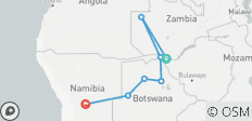  Botswana, Zimbabwe, Namibia - Okavango - 7 destinations 