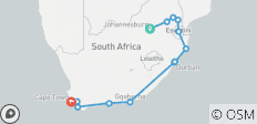  Sudafrika zum Verweilen (Johannesburg-Kapstadt) - 13 Destinationen 