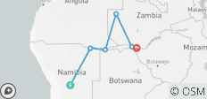  Expérience des parcs nationaux - Etosha à Victoria Falls - 7 destinations 