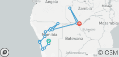  Botswana, Namibia, Zimbabwe - Caprivi - 16 destinations 