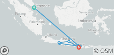  Edelsteine von Indonesien: Von Bali bis Java mit Singapur - 8 Destinationen 