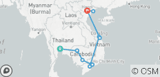  17 Dagen Brilliant Thailand Cambodja &amp; Vietnam Rondreis Van Bangkok Naar Siem Reap, Phnom Penh , Saigon , Hoi An , Halong Bay &amp; Hanoi - 12 bestemmingen 