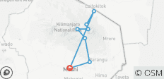  Climb Mt.Kilimanjaro via Rongai Route - 8 destinations 