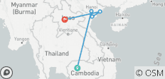  Indochina Goldenes Dreieck: 10 Tage in Kambodscha, Vietnam, Laos - 5 Destinationen 