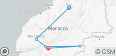  Circuit de 3 jours de Fès à Marrakech Circuit dans le désert via Merzouga - 5 destinations 