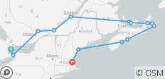  Ostkanada und Neuengland Kreuzfahrt (von Toronto nach Boston) - 14 Destinationen 