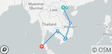  Vietnam, Kambodscha &amp; Thailand 16 Tage - 12 Destinationen 