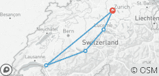  Reis naar Zwitserland met Zürich, Luzern, Interlaken en Montreux (in 9 dagen) - 5 bestemmingen 