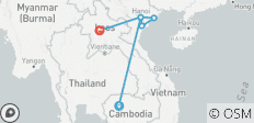  Goldenes Dreieck: Kambodscha, Vietnam und Laos 10 Tage - 6 Destinationen 