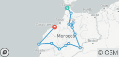  Tangier passing through chefchaouen/fes...Desert...marrakech..casablanca Private tour - 14 destinations 