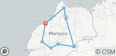  Top 7-daagse rondreis door Marokko vanuit Casablanca via Chefchaouen, Fes, luxe Sahara-woestijnkamp - 9 bestemmingen 