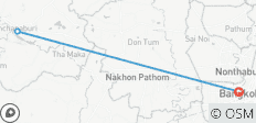  4 días en Bangkok, incluido el recorrido por el río Kwai Kanchanaburi y el Ferrocarril de la Muerte, y explora los 4 lugares emblemáticos de Bangkok - 3 destinos 