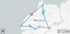  12-Daagse Magie van Marokko Rondreis Keizerlijke Steden &amp; Sahara-woestijn vanuit Casablanca - 13 bestemmingen 