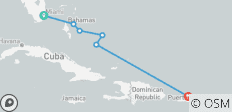  Caribische escapade 2026 - 8 Dagen (van Miami naar San Juan) - 6 bestemmingen 