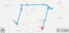  American Parks Trail (petits groupes, fin à Rapid City, 9 jours, transfert de départ inclus entre Custer et Rapid City) (from Salt Lake City to Denver) - 13 destinations 