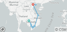  Voyage de 16 jours sur le canal du Cambodge au Vietnam - circuit privé de luxe - 11 destinations 