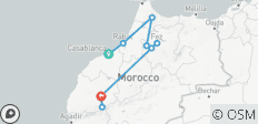  8-daagse expeditie van Casablanca naar Marrakech - 9 bestemmingen 