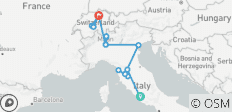  10 Day Italy &amp; Switzerland Tour Package - 15 destinations 