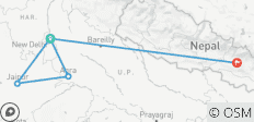  Circuit au Triangle d\'or de l\'Inde et du Népal - 5 destinations 